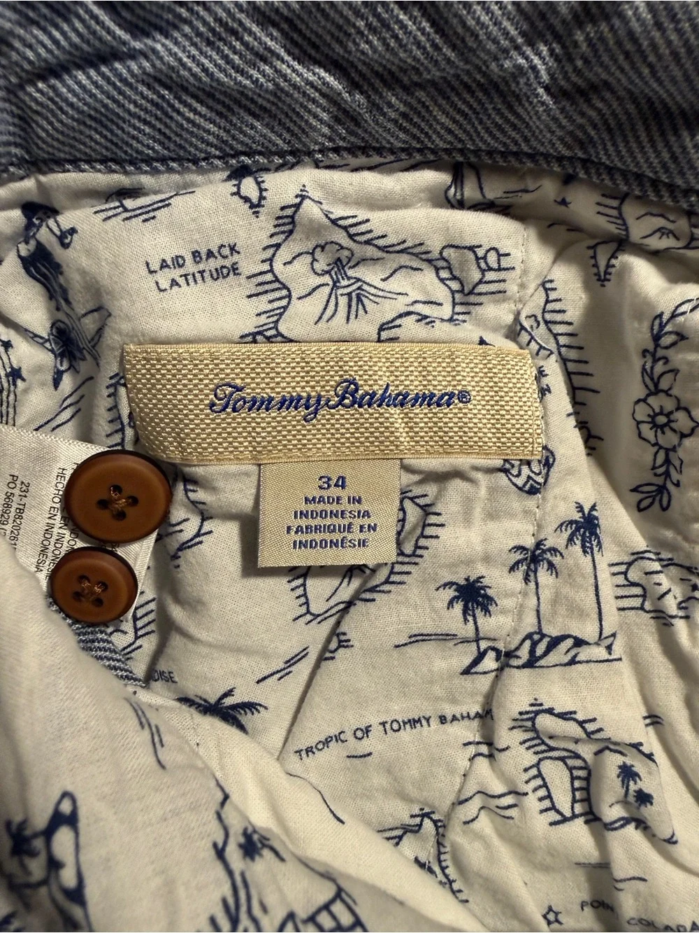 Tommy Bahama Light Blue Flat-Front Linen-Blend Shorts